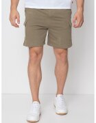 OVS Pantaloni scurti din amestec de bumbac cu buzunare cu clapa - Verde sparanghel