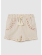 OVS Pantaloni scurti din amestec de in cu canafi de ajustare - Bej deschis