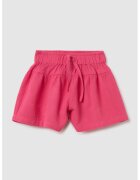 OVS Pantaloni scurti texturati cu snur - Roz zmeuriu