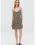 OVS Rochie cu decolteu in V si animal print - Negru/Maro