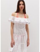 OVS Rochie de plaja cu decolteu pe umeri - Alb optic