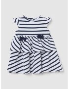 OVS Rochie stratificata cu dungi - Alb/Bleumarin