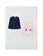 OVS Set 2 bluze copii - 326449 - Roz/Albastru - Bumbac