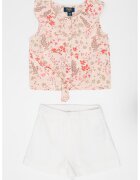 OVS Set de top si pantaloni scurti - 2 piese - Roz deschis/Alb optic