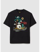 OVS Tricou cu imprimeu grafic frontal - Negru