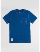 OVS Tricou de bumbac cu buzunar pe piept - Albastru royal