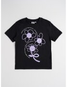 OVS Tricou de bumbac cu imprimeu - Negru/Lila