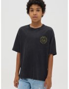 OVS Tricou din bumbac cu imprimeu grafic - Negru