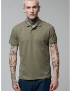 OVS Tricou polo cu model uni - Verde masliniu