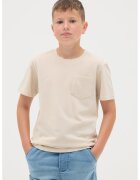 OVS Tricou uni cu buzunar pe piept - Maro camel