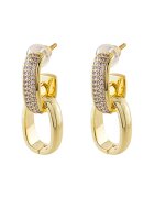 OXETTE Cercei placati cu aur de 18K si decorati cu zirconia - Auriu