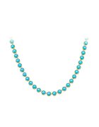 OXETTE Colier placat cu aur de 18K si decorat cu zirconia - Auriu/Turcoaz
