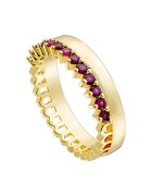 OXETTE Inel placat cu aur de 18K si zirconia