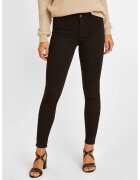 OXXO Blugi crop skinny cu talie medie - Negru stins
