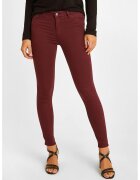 OXXO Blugi crop skinny cu talie medie - Visiniu