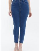 OXXO Blugi slim fit cu talie inalta - Albastru