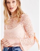 OXXO Bluza crop cu model floral - Roz pal