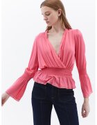 OXXO Bluza cu decolteu adanc Vipdanluz - Roz deschis