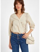 OXXO Bluza cu decolteu cache-coeur - Alb fildes