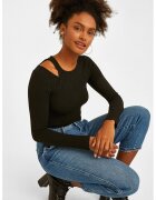 OXXO Bluza cu decupaj pe umeri - Negru