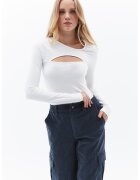 OXXO Bluza cu decupaje - Crem