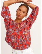 OXXO Bluza cu maneci 3/4 - Portocaliu/Rosu vermillion/Albastru