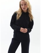 OXXO Bluza de trening din amestec de modal cu guler cu snur de ajustare - Negru