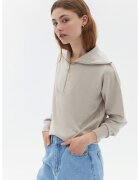 OXXO Bluza de trening lejera cu fermoar - Maro taupe