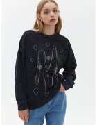 OXXO Bluza de trening lejera cu imprimeu grafic - Negru