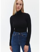 OXXO Bluza din amestec de bumbac cu guler inalt