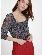 OXXO Bluza din sifon cu imprimeu paisley - Maro/Bleumarin