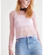 OXXO Bluza semi-transparenta cu peroratii - Roz somon