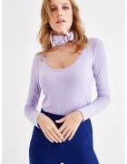 OXXO Bluza slim fit cu decolteu rotund - Violet deschis