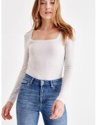 OXXO Bluza striata cu model uni - Alb fildes
