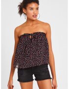 OXXO Bluza vaporoasa fara maneci cu buline - Negru/Negru stins