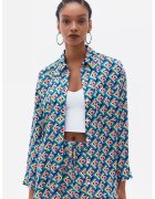 OXXO Camasa cu maneci lungi si model - Roz pastel/Albastru royal/Verde aquamarin