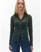 OXXO Camasa slim fit transparenta - Verde padure