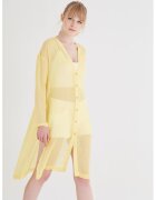 OXXO Cardigan semitransparent cu slituri laterale - Galben deschis