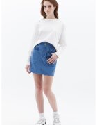 OXXO Fusta mini din amestec de lyocell de denim cu buzunare - Albastru