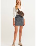 OXXO Fusta mini din amestec de lyocell de denim cu buzunare - Gri