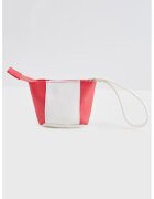 OXXO Geanta plic de piele ecologica cu design colorblock - Rosu/Alb