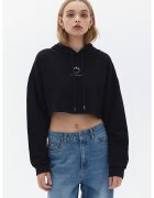 OXXO Hanorac crop supradimensionat - Negru