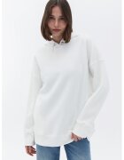 OXXO Hanorac supradimensionat cu model uni - Alb