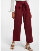 OXXO Pantaloni crop cu buzunare laterale - Visiniu