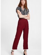 OXXO Pantaloni crop cu croiala dreapta si talie elastica - Visiniu