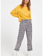 OXXO Pantaloni crop cu model in carouri - Negru/Bej/Gri cenusiu