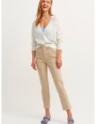OXXO Pantaloni crop cu model uni - Maro nisip