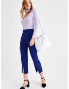 OXXO Pantaloni crop cu slituri la terminatie - Albastru royal