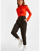 OXXO Pantaloni crop cu talie inalta - Negru
