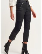 OXXO Pantaloni crop cu talie inalta - Negru stins